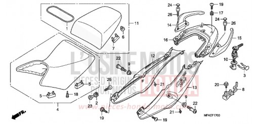 SIEGE/CAPOT ARRIERE CBF1000A de 2010